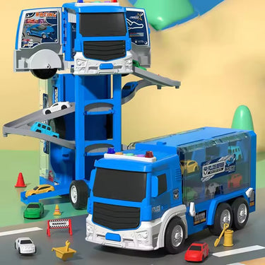 2 IN 1 TRACK PARKING BUILDING CAR TOY